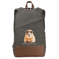 DonT Worry Be Capy Capybara Cotton Canvas Backpack