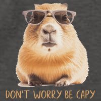 DonT Worry Be Capy Capybara Vector Backpack