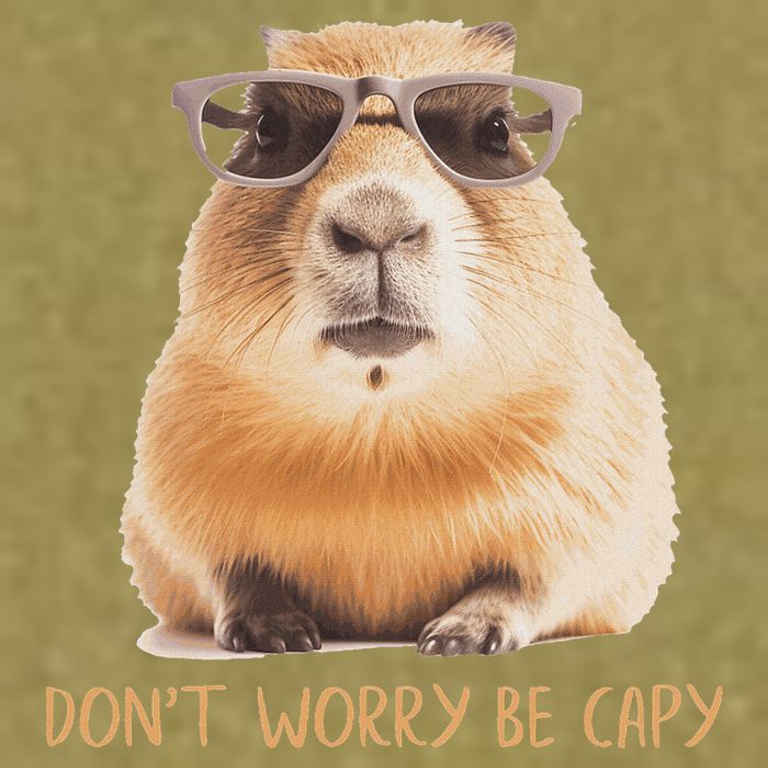 DonT Worry Be Capy Capybara Garment-Dyed Women's Muscle Tee