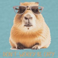 DonT Worry Be Capy Capybara Sueded Cloud Jersey T-Shirt