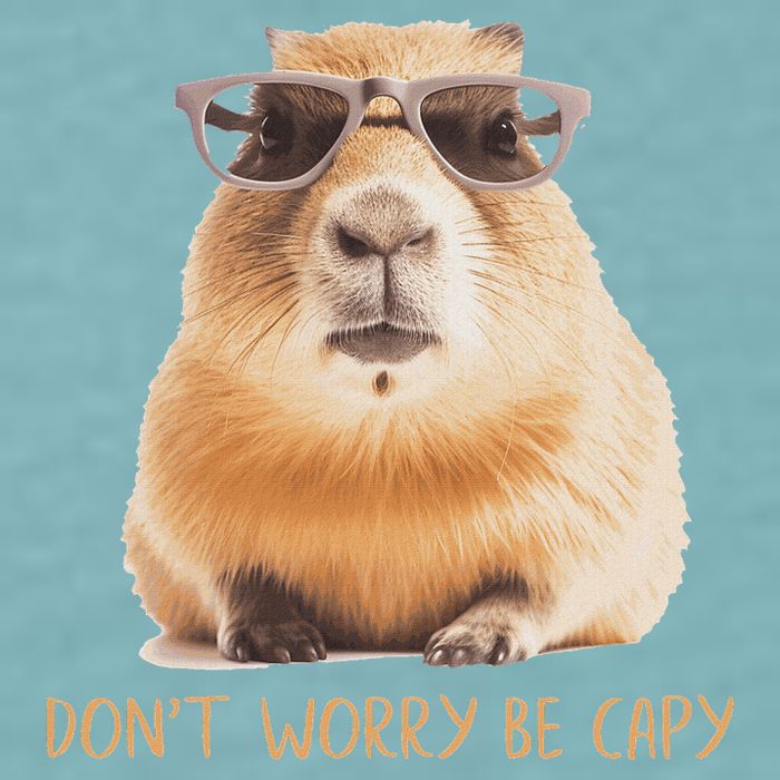 DonT Worry Be Capy Capybara Sueded Cloud Jersey T-Shirt