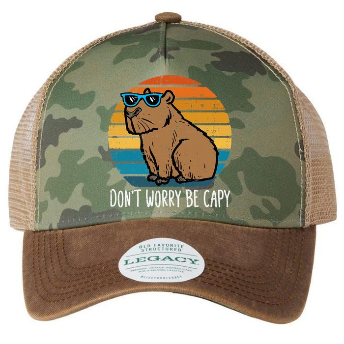 Dont Worry Be Capy Capybara Legacy Tie Dye Trucker Hat