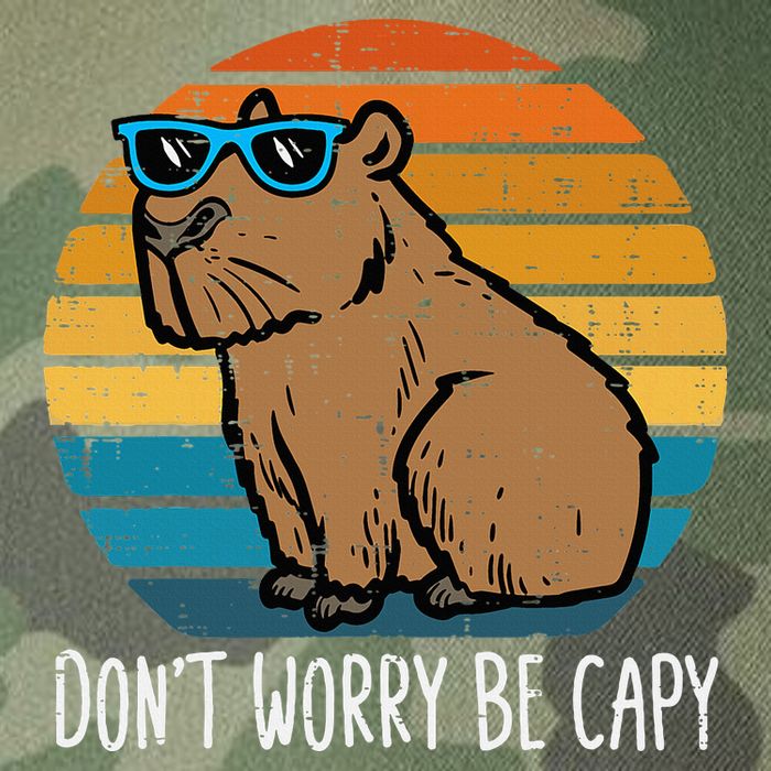 Dont Worry Be Capy Capybara Legacy Tie Dye Trucker Hat