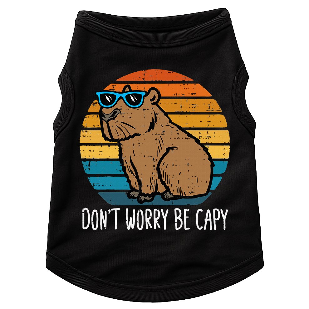 Dont Worry Be Capy Capybara Doggie Tank