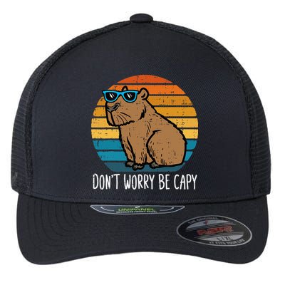 Dont Worry Be Capy Capybara Flexfit Unipanel Trucker Cap