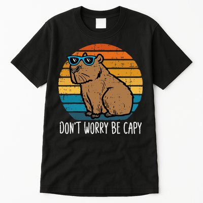 Dont Worry Be Capy Capybara Tall T-Shirt