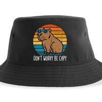 Dont Worry Be Capy Capybara Sustainable Bucket Hat