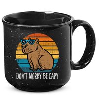 Dont Worry Be Capy Capybara 15oz Campfire Ceramic Mug