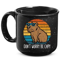 Dont Worry Be Capy Capybara 15oz Campfire Ceramic Mug