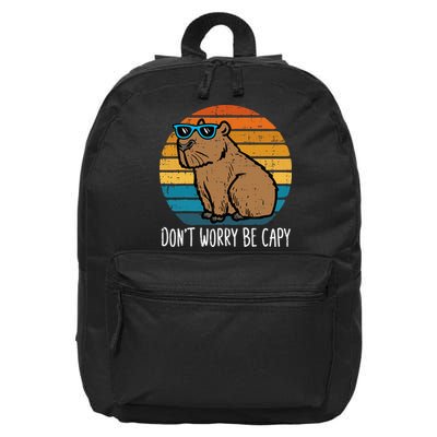 Dont Worry Be Capy Capybara 16 in Basic Backpack