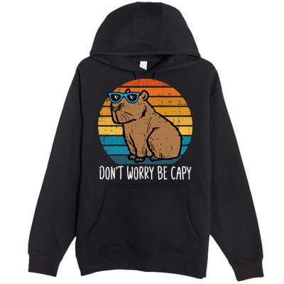 Dont Worry Be Capy Capybara Premium Pullover Hoodie