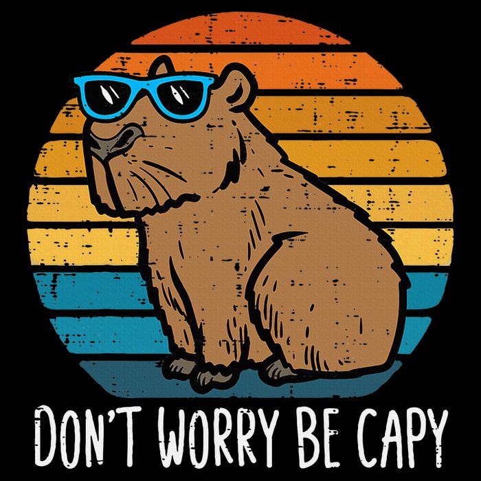 Dont Worry Be Capy Capybara Magnet