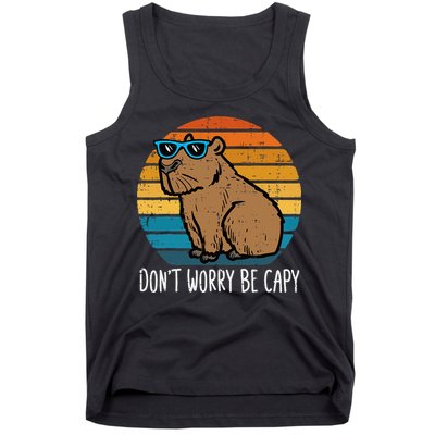Dont Worry Be Capy Capybara Tank Top
