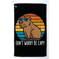 Dont Worry Be Capy Capybara Golf Towel