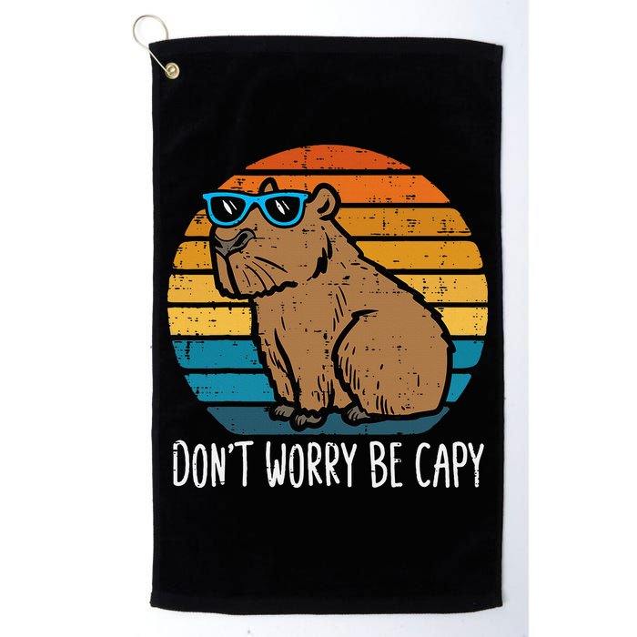 Dont Worry Be Capy Capybara Golf Towel