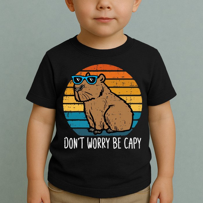 Dont Worry Be Capy Capybara Toddler T-Shirt