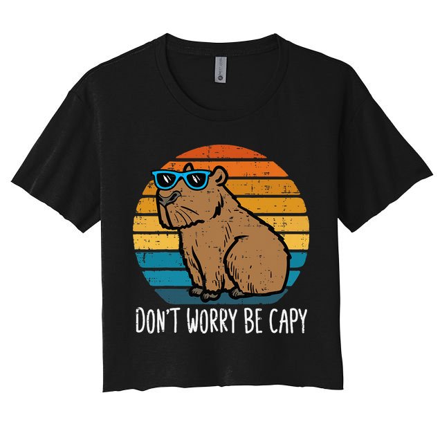 Dont Worry Be Capy Capybara Crop Top