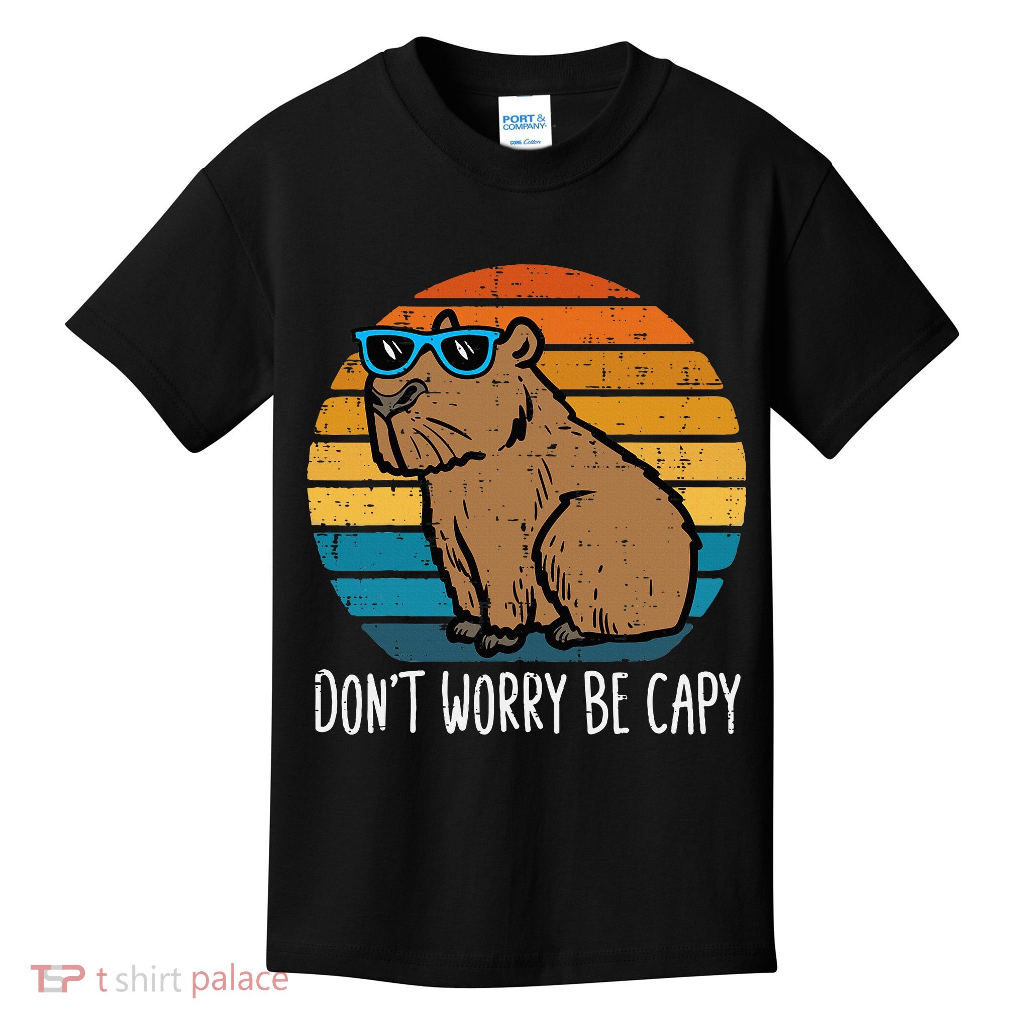 Dont Worry Be Capy Capybara Kids T-Shirt