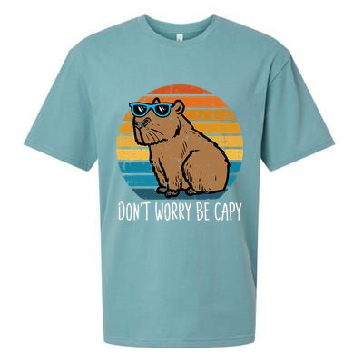 Dont Worry Be Capy Capybara Sueded Cloud Jersey T-Shirt