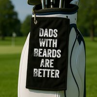 Dads With Beards Are Better Beard Gift For Dads With Beards Great Gift Golf Towel
