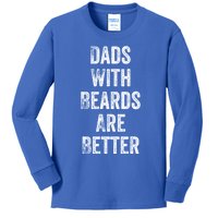 Dads With Beards Are Better Beard Gift For Dads With Beards Great Gift Kids Long Sleeve Shirt