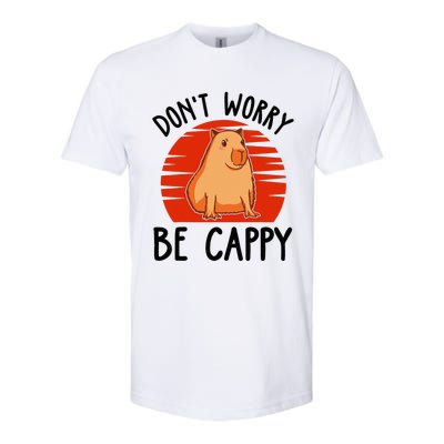 Dont Worry Be Cappy Capybara Animal Lover Funny Softstyle CVC T-Shirt