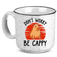 Dont Worry Be Cappy Capybara Animal Lover Funny 15oz Campfire Ceramic Mug