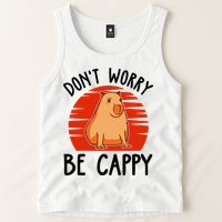 Dont Worry Be Cappy Capybara Animal Lover Funny Tank Top