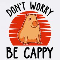 Dont Worry Be Cappy Capybara Animal Lover Funny Short Acrylic Beanie