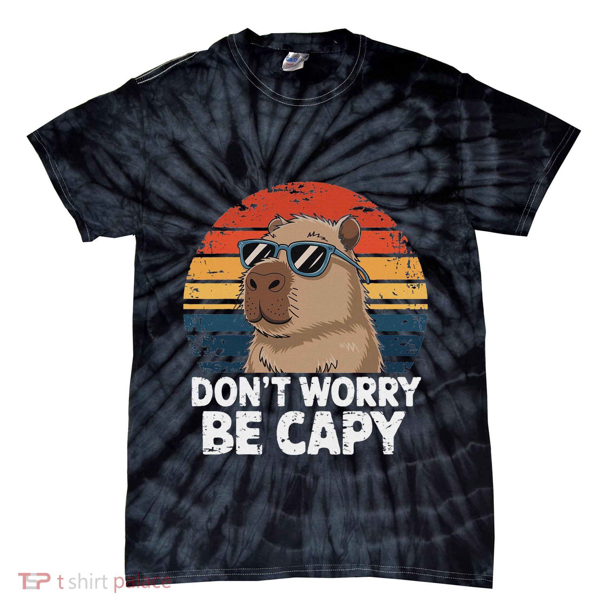 Dont Worry Be Capy Tie-Dye T-Shirt
