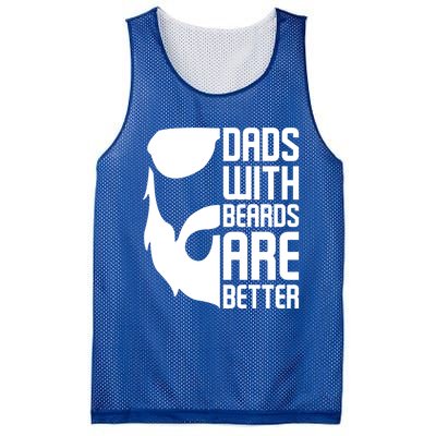 Dads With Beards Are Better Funny Beard Fathers Day Gift Mesh Reversible Basketball Jersey Tank