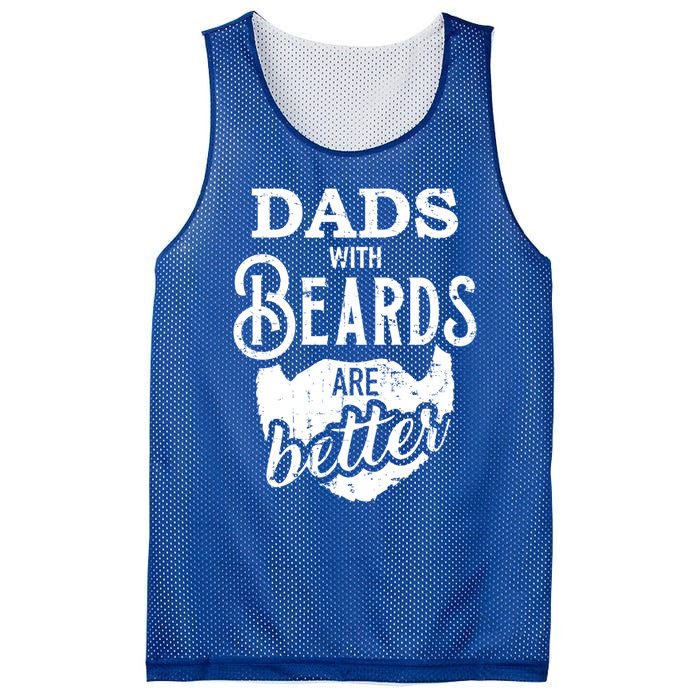 Dads With Beards Are Better Great Gift Mesh Reversible Basketball Jersey Tank