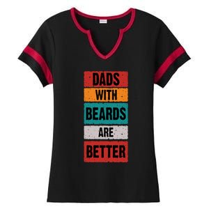 Dads With Beards Are Better Gift Ladies Halftime Notch Neck Tee