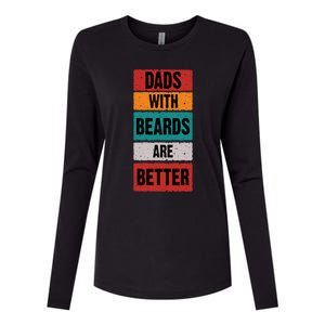 Dads With Beards Are Better Gift Womens Cotton Relaxed Long Sleeve T-Shirt