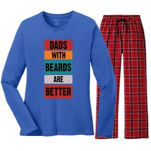 Dads With Beards Are Better Gift Women's Long Sleeve Flannel Pajama Set 