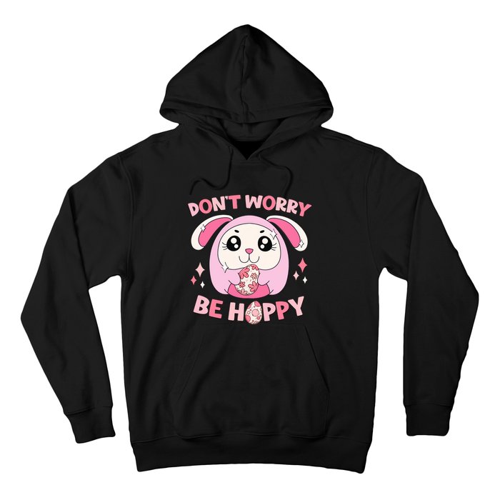 Don't Worry Be Hoppy Squishmallow Cute Bunny Easter Day Costume Gift Idea Hoodie