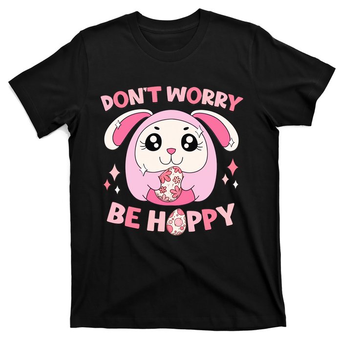 Don't Worry Be Hoppy Squishmallow Cute Bunny Easter Day Costume Gift Idea T-Shirt