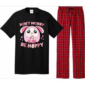 Don't Worry Be Hoppy Squishmallow Cute Bunny Easter Day Costume Gift Idea Pajama Set