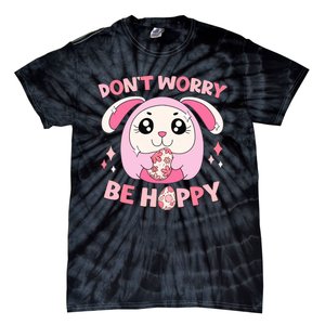 Don't Worry Be Hoppy Squishmallow Cute Bunny Easter Day Costume Gift Idea Tie-Dye T-Shirt