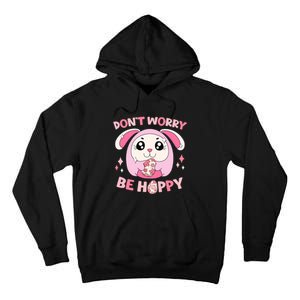 Don't Worry Be Hoppy Squishmallow Cute Bunny Easter Day Costume Gift Idea Tall Hoodie