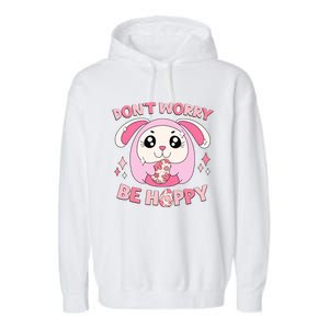 Don't Worry Be Hoppy Squishmallow Cute Bunny Easter Day Costume Gift Idea Garment-Dyed Fleece Hoodie