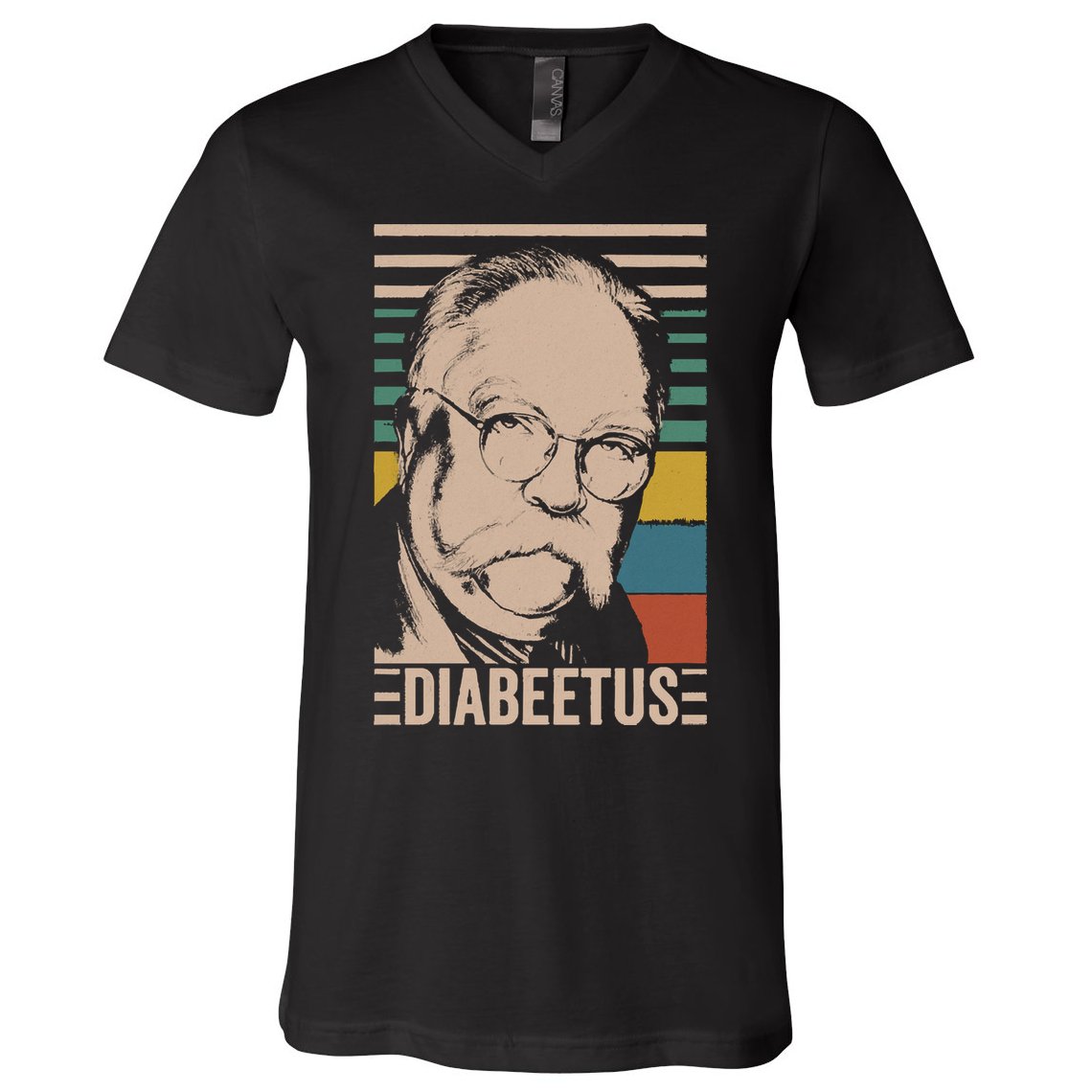 Diabeetus Wilford Brimley Vintage Style Design V-Neck T-Shirt