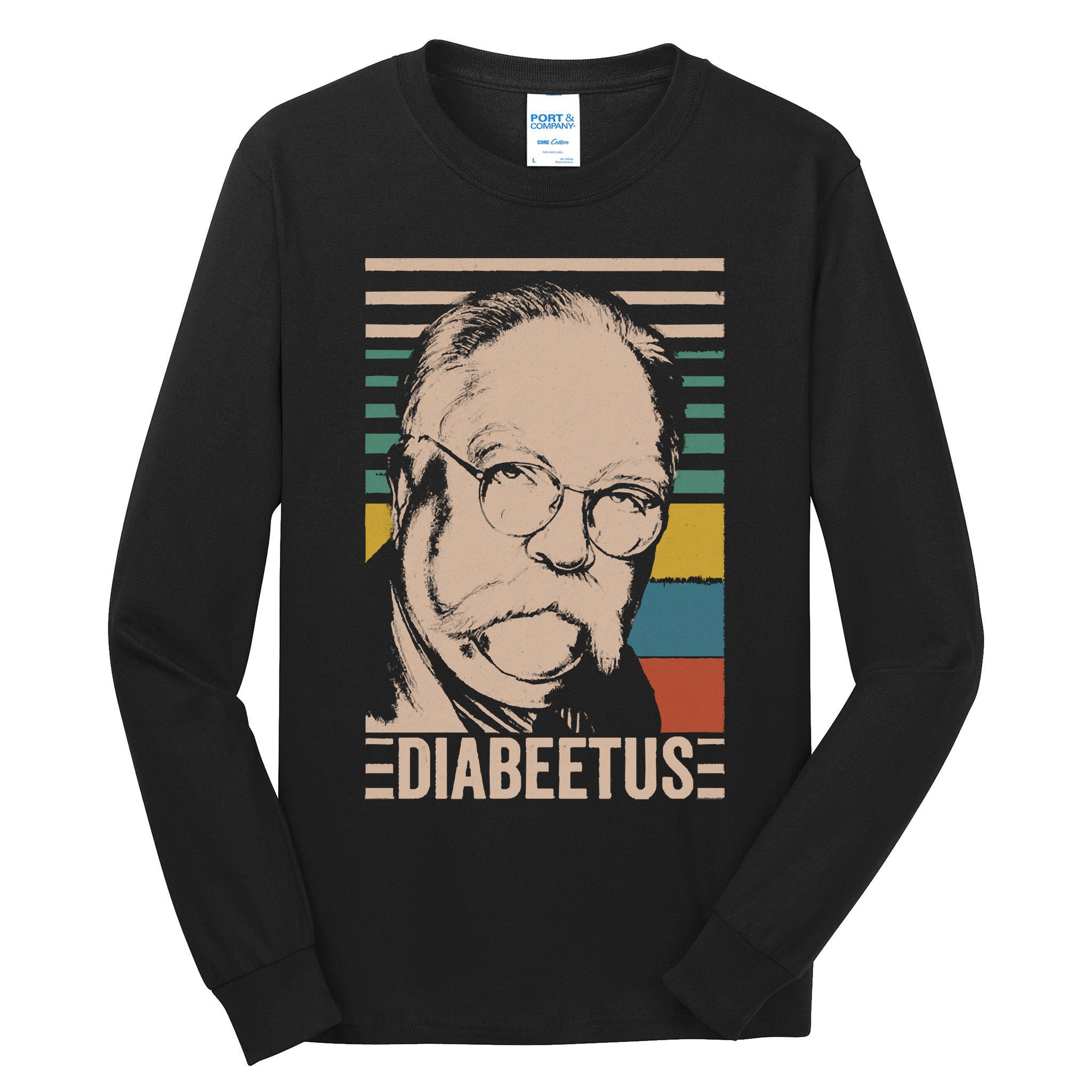 Diabeetus Wilford Brimley Vintage Style Design Tall Long Sleeve T-Shirt