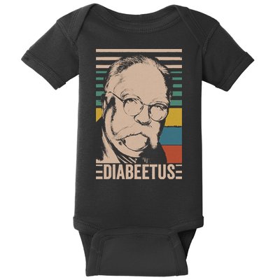 Diabeetus Wilford Brimley Vintage Style Design Baby Bodysuit