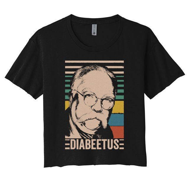 Diabeetus Wilford Brimley Vintage Style Design Crop Top