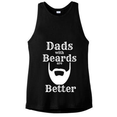 Dads With Beards Are Better Gift For Dads With Beards Gift Ladies PosiCharge Tri-Blend Wicking Tank