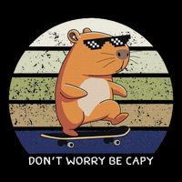 Dont Worry Be Capy Capybara Mousepad