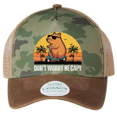 Don’T Worry Be Capy Cute Capybara Gift Legacy Tie Dye Trucker Hat