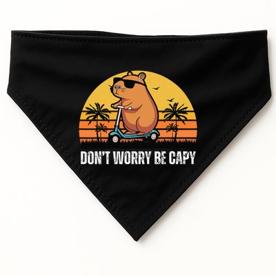 Don’T Worry Be Capy Cute Capybara Gift USA-Made Doggie Bandana
