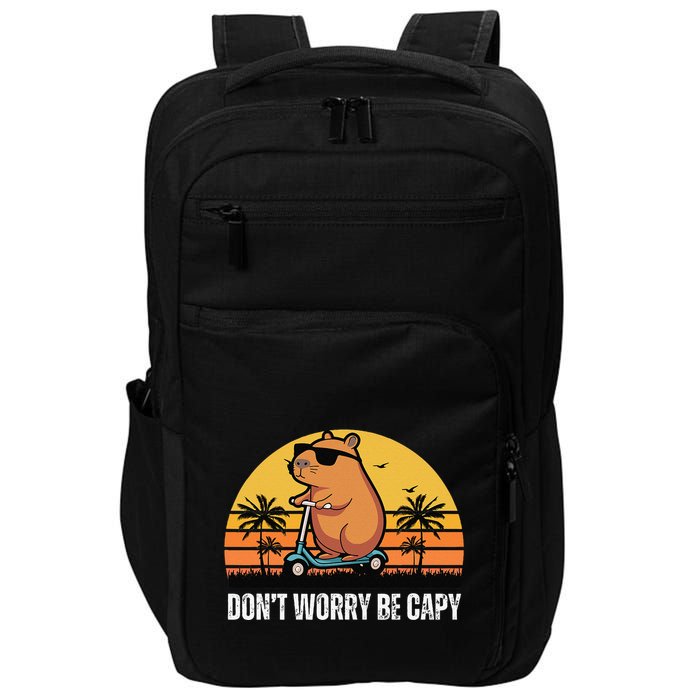 Don’T Worry Be Capy Cute Capybara Gift Impact Tech Backpack
